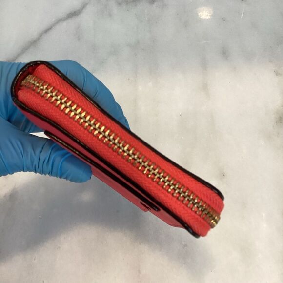 Kate Spade Neon Leather Wallet Sleek Full Zip Design - Picture 9 of 16